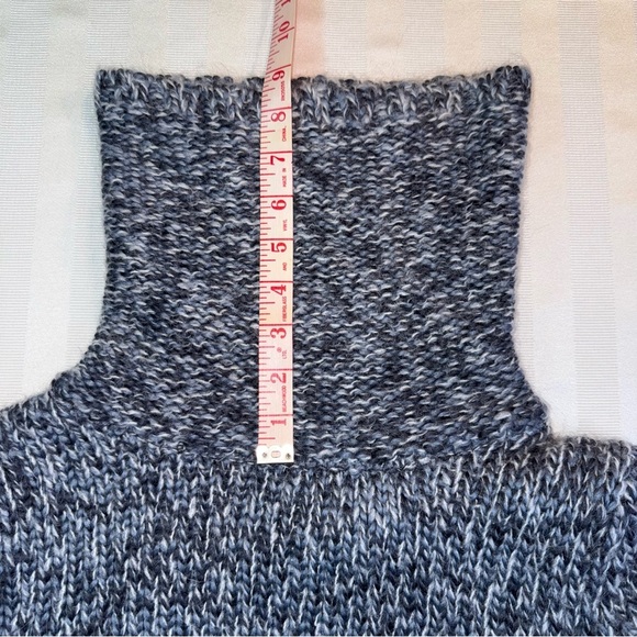 Calvin Klein Knit Turtleneck Chunky Sweater Sz XS NWT Artic Slate New Carbon - Picture 11 of 15